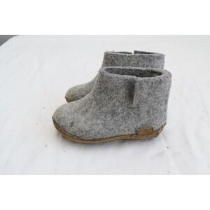 Glerups Kids Felt Boots 24 8 Grey Ankle Warm Winter Slippers Casual Footwear